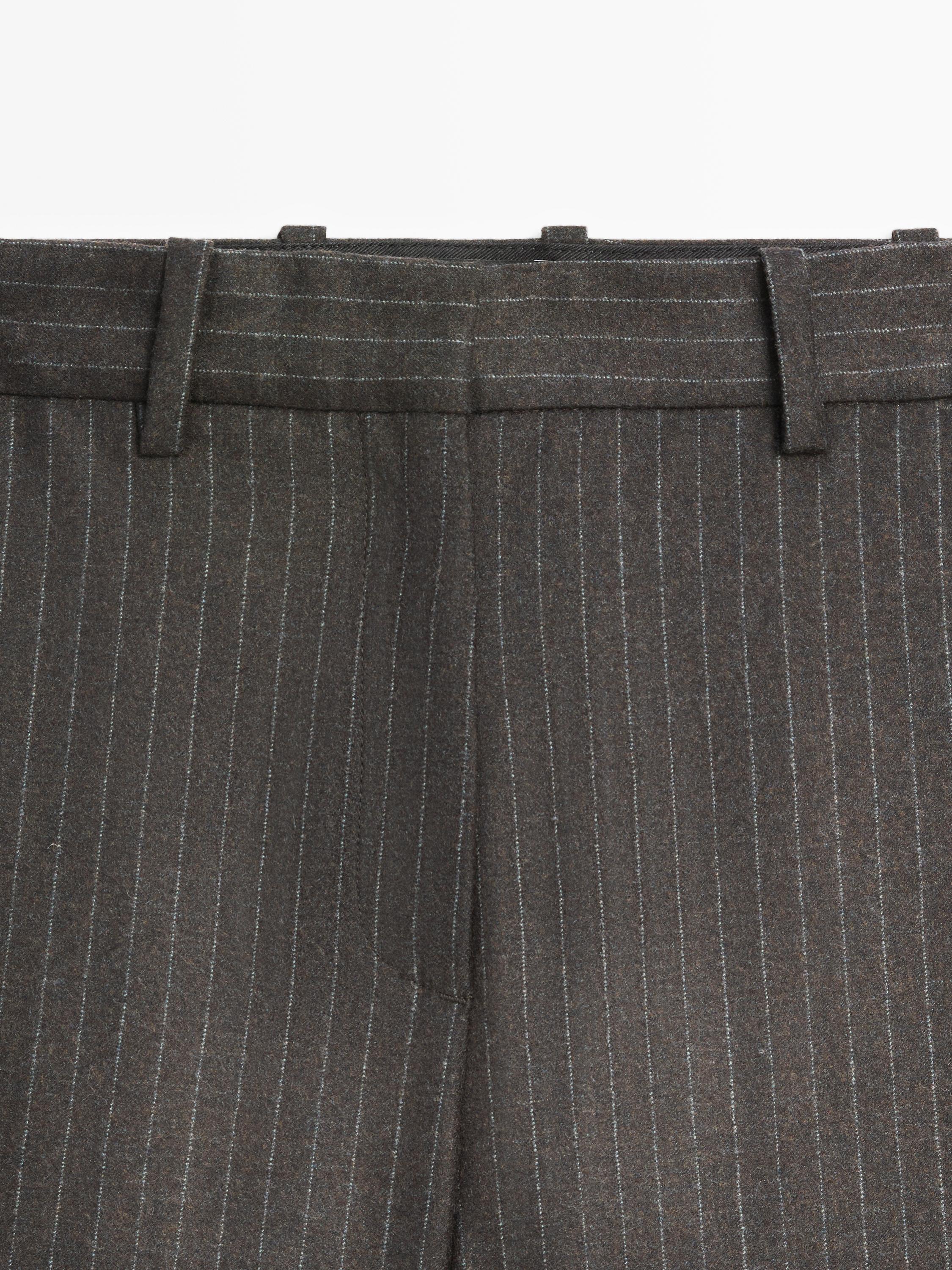 Pantalon à rayures tennis 100 % laine